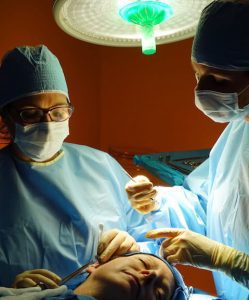 Dr. Whitaker performing a Cheek Lift on site in Atlanta Face & Body surgery center.