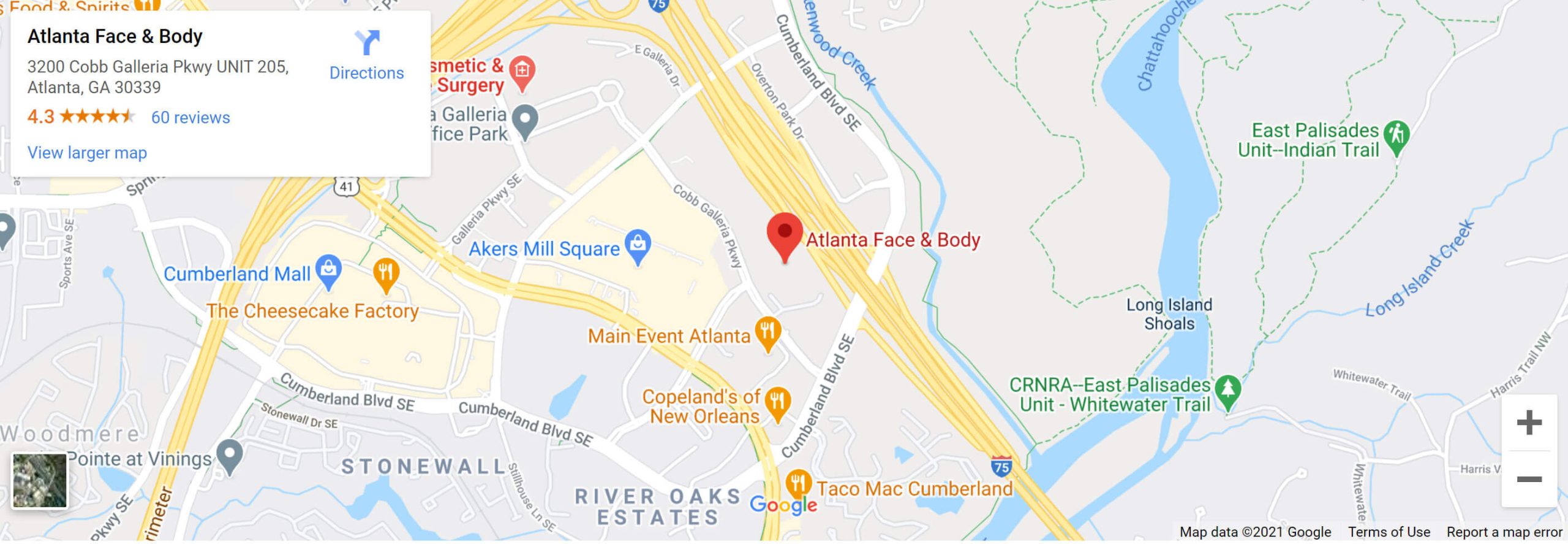Atlanta Face& Body Map