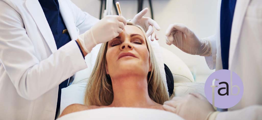 Cosmetic Surgery patient being examined for a potential surgery procedure.